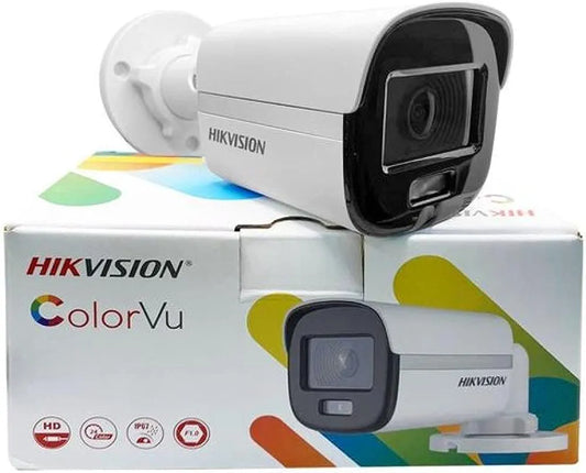 Hikvision 3k Colorvu Audio Fixed Mini Bullet Camera DS-2CE10KF0T-PFS White 2.8mm